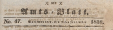 Amts-Blatt der Königlich Preussischen Regierung zu Marienwerder für das Jahr, 1838.11.23 nr 47