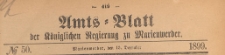 Amts-Blatt der Königlich Preussischen Regierung zu Marienwerder für das Jahr, 1899.12.13 nr 50
