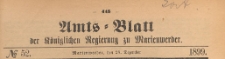 Amts-Blatt der K&ouml;niglich Preussischen Regierung zu Marienwerder f&uuml;r das Jahr, 1899.12.28 nr 52