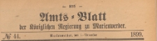 Amts-Blatt der Königlich Preussischen Regierung zu Marienwerder für das Jahr, 1899.11.01 nr 44