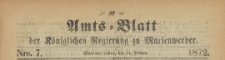 Amts-Blatt der Königlichen Regierung zu Marienwerder für das Jahr, 1872.02.14 nr 7