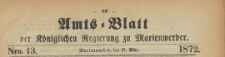 Amts-Blatt der Königlichen Regierung zu Marienwerder für das Jahr, 1872.03.27 nr 13