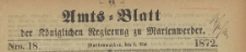 Amts-Blatt der Königlichen Regierung zu Marienwerder für das Jahr, 1872.05.01 nr 18