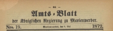 Amts-Blatt der Königlichen Regierung zu Marienwerder für das Jahr, 1872.05.08 nr 19