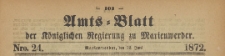 Amts-Blatt der Königlichen Regierung zu Marienwerder für das Jahr, 1872.06.12 nr 24