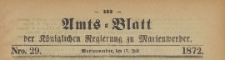 Amts-Blatt der Königlichen Regierung zu Marienwerder für das Jahr, 1872.07.17 nr 29