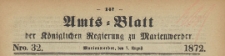 Amts-Blatt der Königlichen Regierung zu Marienwerder für das Jahr, 1872.08.07 nr 32
