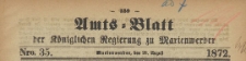 Amts-Blatt der Königlichen Regierung zu Marienwerder für das Jahr, 1872.08.28 nr 35