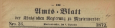 Amts-Blatt der K&ouml;niglichen Regierung zu Marienwerder f&uuml;r das Jahr, 1872.09.04 nr 36