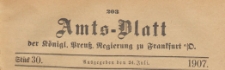 Amts-Blatt der Königlichen Preussischen Regierung zu Frankfurth an der Oder, 1907.07.24 nr 30