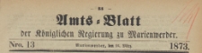 Amts-Blatt der Königlichen Regierung zu Marienwerder für das Jahr, 1873.03.26 nr 13