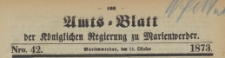 Amts-Blatt der Königlichen Regierung zu Marienwerder für das Jahr, 1873.10.15 nr 42