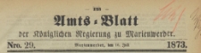 Amts-Blatt der Königlichen Regierung zu Marienwerder für das Jahr, 1873.07.16 nr 29