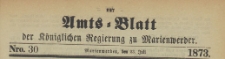 Amts-Blatt der Königlichen Regierung zu Marienwerder für das Jahr, 1873.07.23 nr 30