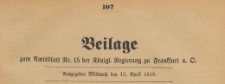 Beilage zum AmtsBlatt der Königlichen Regierung zu Frankfurth an Oder, 1910.04.13