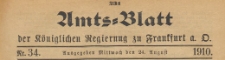 Amts-Blatt der Königlichen Regierung zu Frankfurth an der Oder, 1910.08.24 nr 34