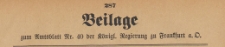 Beilage zum Amtsblatt Nr. 40 der K&ouml;niglichen Regierung zu Frankfurth an der Oder, 1910.10.05