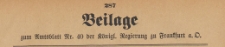 Beilage zum Amtsblatt Nr. 40 der Königlichen Regierung zu Frankfurth an der Oder, 1910.10.05