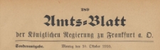 Amts-Blatt der K&ouml;niglichen Regierung zu Frankfurth an der Oder, 1910.10.10