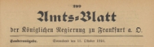Amts-Blatt der Königlichen Regierung zu Frankfurth an der Oder, 1910.10.15