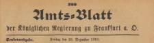 Amts-Blatt der K&ouml;niglichen Regierung zu Frankfurth an der Oder, 1910.12.23