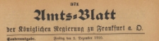 Amts-Blatt der K&ouml;niglichen Regierung zu Frankfurth an der Oder, 1910.12.02