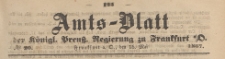 Amts-Blatt der K&ouml;niglichen Preussischen Regierung zu Frankfurth an der Oder, 1867.05.15 nr 20