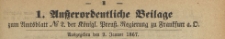 Ausserodentlische Beilage (1) zum Amtsblatt Nr 2. der Königlichen Preussischen Regierung zu Frankfurth an der Oder, 1867.01.09