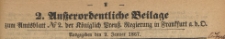 Ausserodentlische Beilage (2) zum Amtsblatt Nr 2. der K&ouml;niglichen PreussischenRegierung zu Frankfurth an der Oder, 1867.01.09