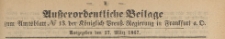 Ausserodentlische Beilage zum Amtsblatt Nr 13. der Königlichen Preussischen Regierung zu Frankfurth an der Oder, 1867.03.27