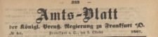 Amts-Blatt der Königlichen Preussischen Regierung zu Frankfurth an der Oder, 1867.10.09 nr 41