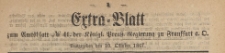 Extra=Blatt zum Amtsblatt Nr 41.der Königlichen Preussischen Regierung zu Frankfurth an der Oder, 1867.10.10