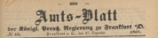 Amts-Blatt der K&ouml;niglichen Preussischen Regierung zu Frankfurth an der Oder, 1867.12.27 nr 52