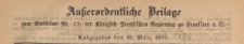 Ausserodentlische Beilage zum Amtsblatt Nr 12. der Königlichen Preussischen Regierung zu Frankfurth an der Oder, 1877.03.20
