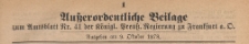 Ausserodentlische Beilage zum Amtsblatt Nr 41. der Königlichen Preussischen Regierung zu Frankfurth an der Oder, 1878.10.09