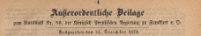 Ausserodentlische Beilage zum Amtsblatt Nr 50. der Königlichen Preussischen Regierung zu Frankfurth an der Oder, 1878.12.11
