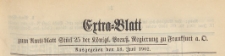 Extra=Blatt zum Amtsblatt St&uuml;d 25 der K&ouml;niglichen Preussischen Regierung zu Frankfurth an der Oder, 1902.06.18