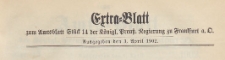 Extra=Blatt zum Amtsblatt Stüd 14 der Königlichen Preussischen Regierung zu Frankfurth an der Oder, 1902.04.03