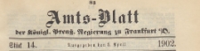 Amts-Blatt der Königlichen Preussischen Regierung zu Frankfurth an der Oder, 1902.04.03 nr 14