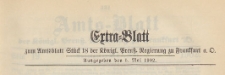 Extra=Blatt zum Amtsblatt St&uuml;d 18 der K&ouml;niglichen Preussischen Regierung zu Frankfurth an der Oder, 1902.05.05