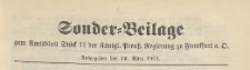 Sonder=Beilage zum Amtsblatt Stüd 11 der Königlichen Preussischen Regierung zu Frankfurth an der Oder, 1902.03.12