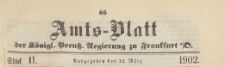 Amts-Blatt der Königlichen Preussischen Regierung zu Frankfurth an der Oder, 1902.03.12 nr 11