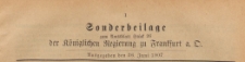 Sonderbeilage zum Amtsblatt St&uuml;ck 26 der K&ouml;niglichen Regierung zu Frankfurth an der Oder, 1907.06.26