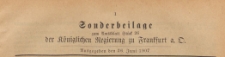 Sonderbeilage zum Amtsblatt Stück 26 der Königlichen Regierung zu Frankfurth an der Oder, 1907.06.26