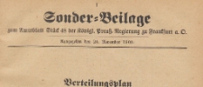 Sonder=Beilage zum Amtsblatt Stück 48 der Königlichen Preussischen Regierung zu Frankfurth an der Oder, 1908.11.25