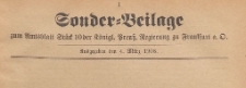 Sonder=Beilage zum Amtsblatt Stück 10 der Königlichen Preussischen Regierung zu Frankfurth an der Oder, 1908.03.04