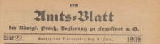 Beilage zum Amtsblatt Nr. 22 der K&ouml;niglichen Regierung zu Frankfurth an der Oder, 1909.06.03