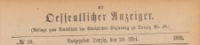 Oeffentlicher Anzeiger : Beilage zum Amts-blatt der K&ouml;niglichen Regierung zu Danzig, 1899.05.20 nr 20