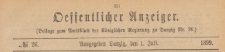 Oeffentlicher Anzeiger : Beilage zum Amts-blatt der Königlichen Regierung zu Danzig, 1899.07.01 nr 26