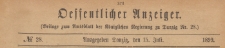 Oeffentlicher Anzeiger : Beilage zum Amts-blatt der Königlichen Regierung zu Danzig, 1899.07.15 nr 28